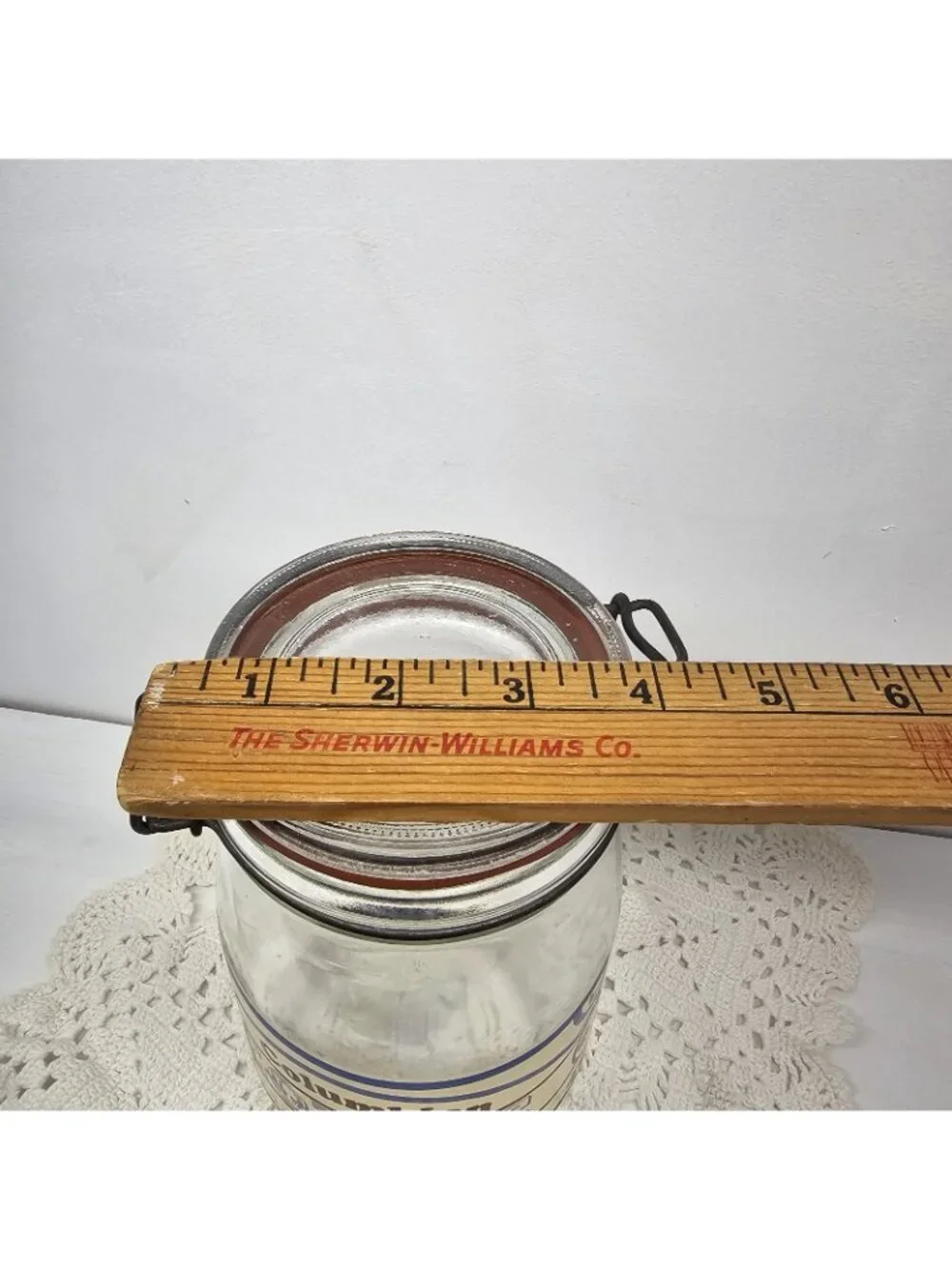 Vintage Tradewind Importers Columbian Coffee Glass Canister Jar Wire Bail 1L